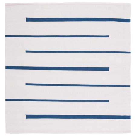 Safavieh 6 x 6 ft. Montauk Hand Woven Square Area Rug Ivory & Navy MTK311M-6SQ